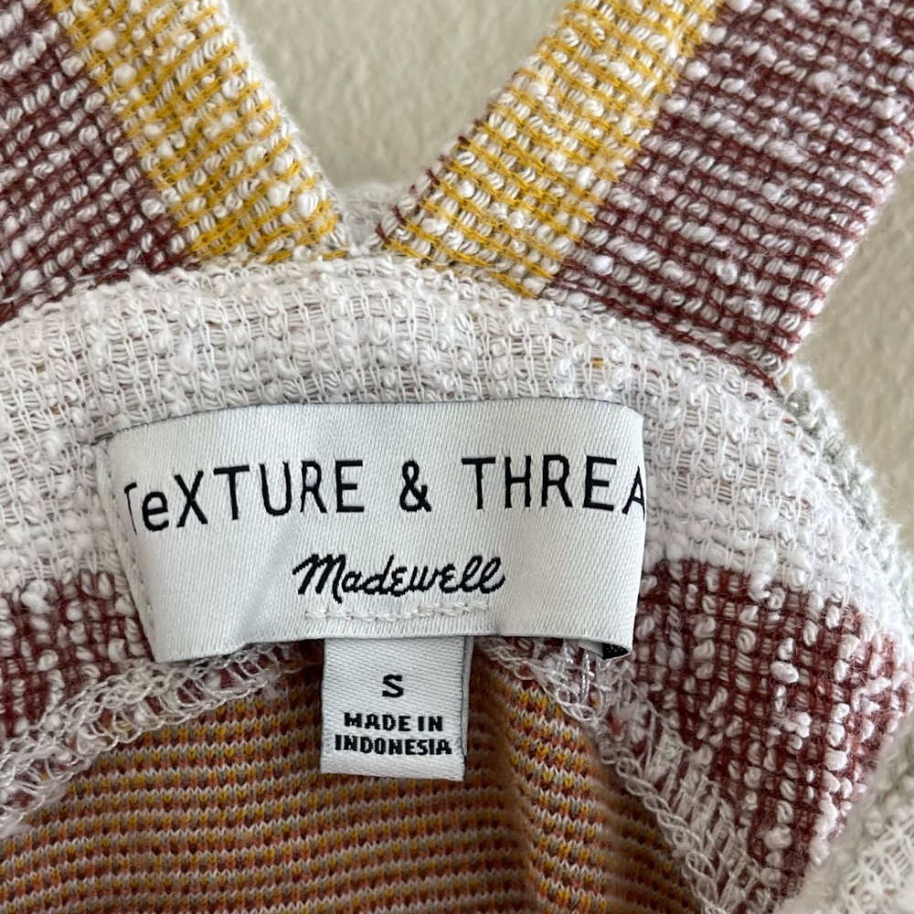 Texture and Thread Madewell Striped Ruffled Tank Top - Picture 6 of 7